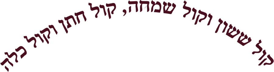 קול ששון וקול שמחה, קול חתן וקול כלה
